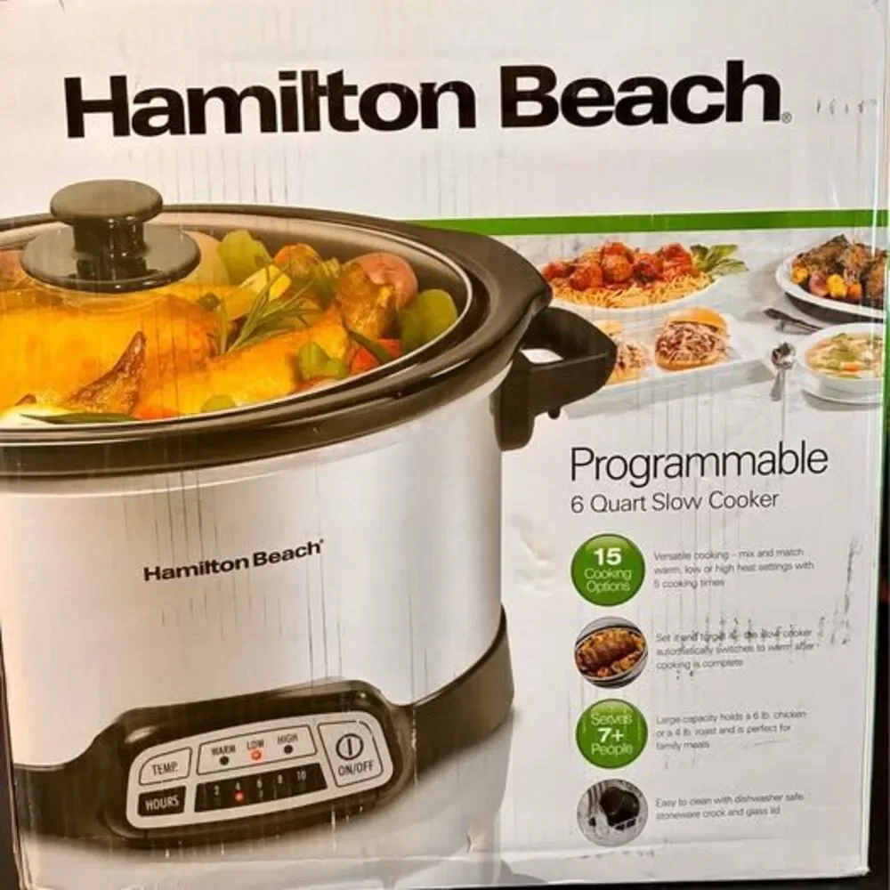 Hamilton Beach 6 Quart oProgrammable Slow Cooker NIB